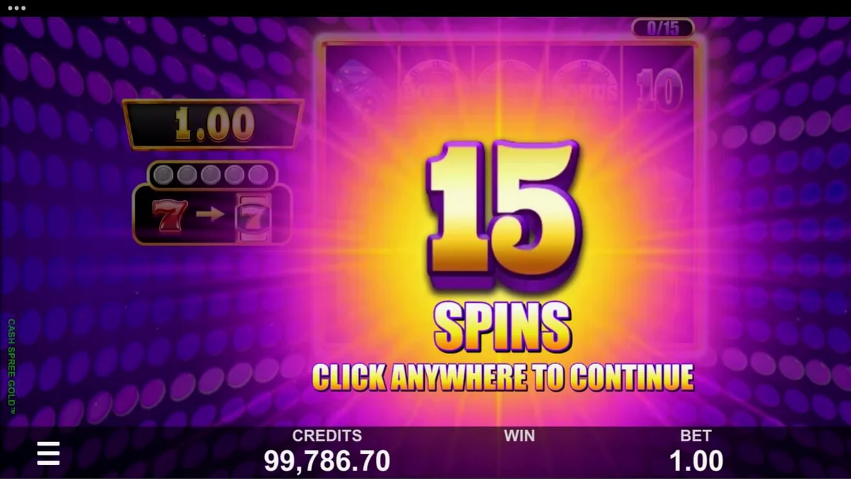 Tampilan visual slot Cash Spree Gold dengan nuansa emas dan kemewahan kasino